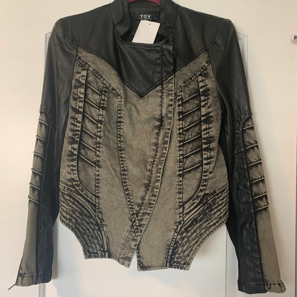 TOV Los Angeles Vegan Leather Moto Jacket